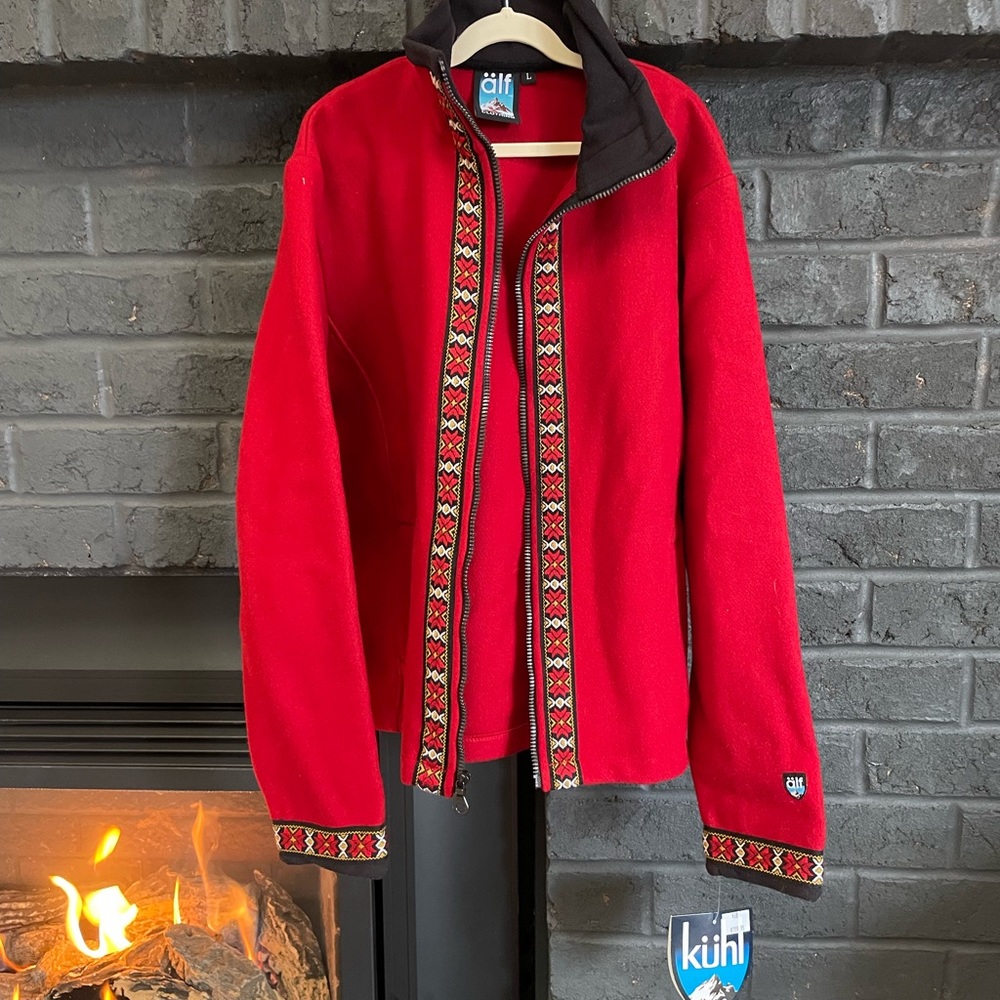 Kühl ält zip up wool ski jacket Bergen bombardier women’s large NWT
